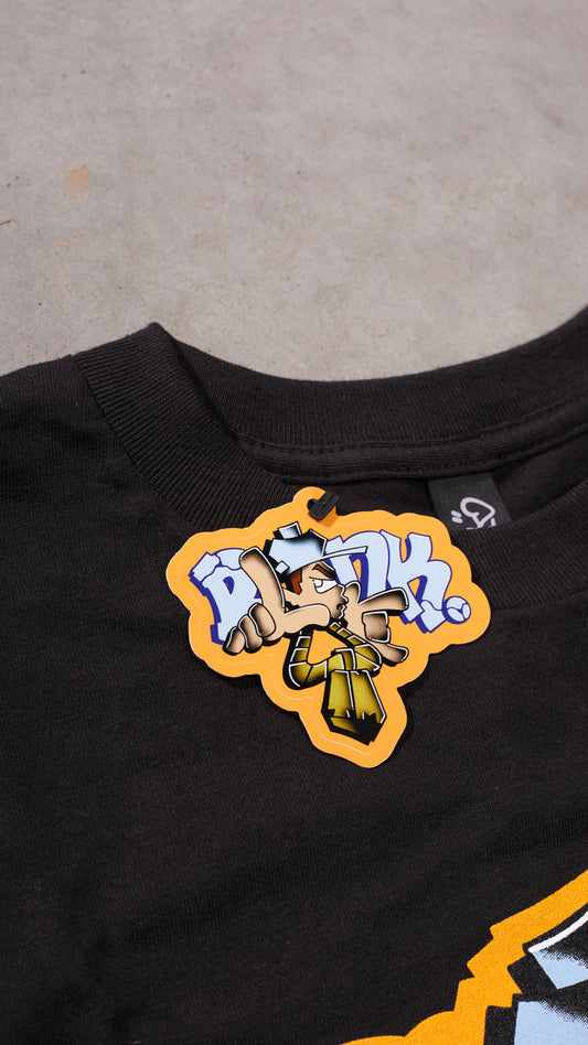 SMEL graphic t-shirt black featuring original artwork by Blank TM