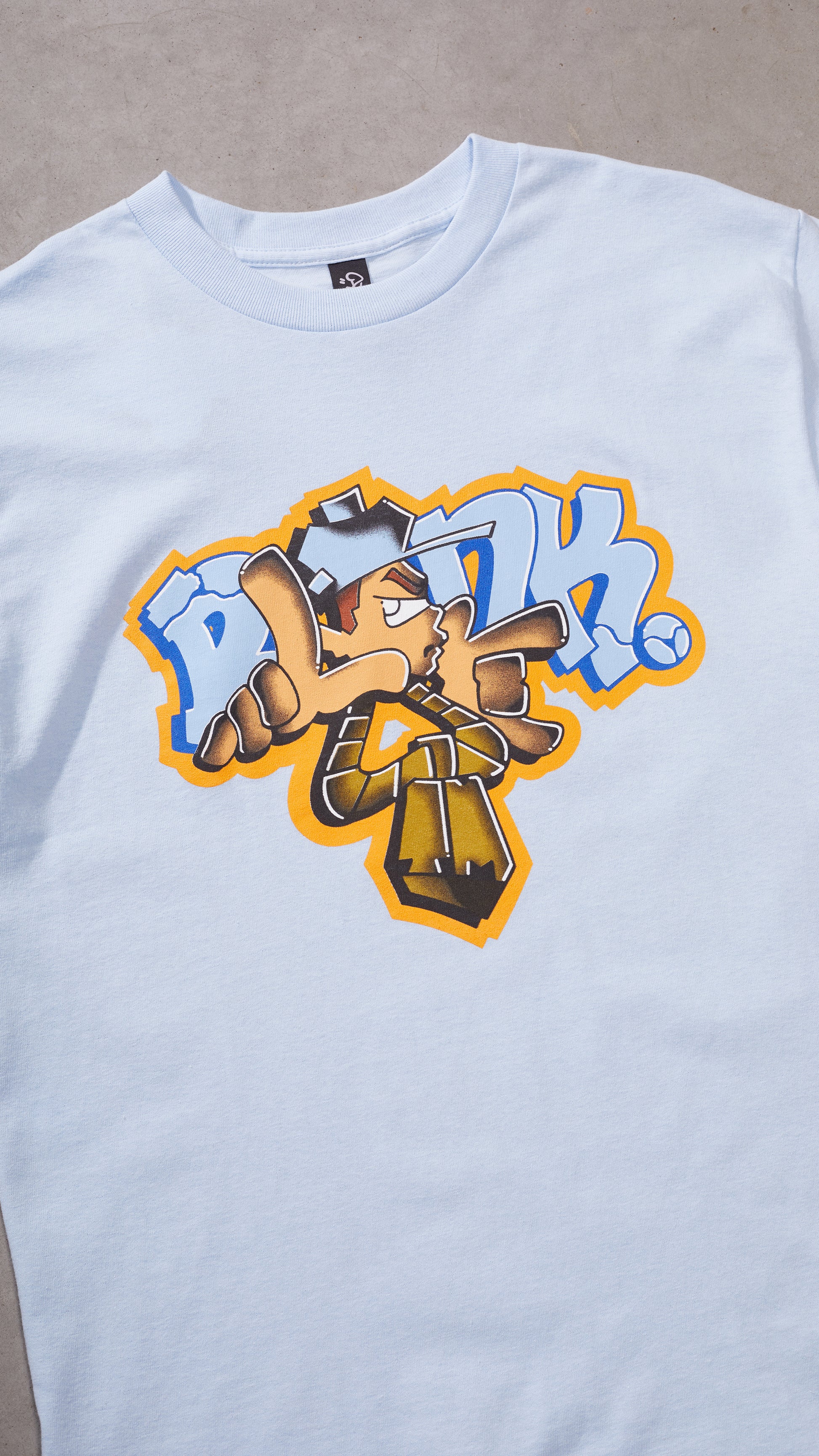SMEL blue graphic tee skate and streetwear by Blank TM