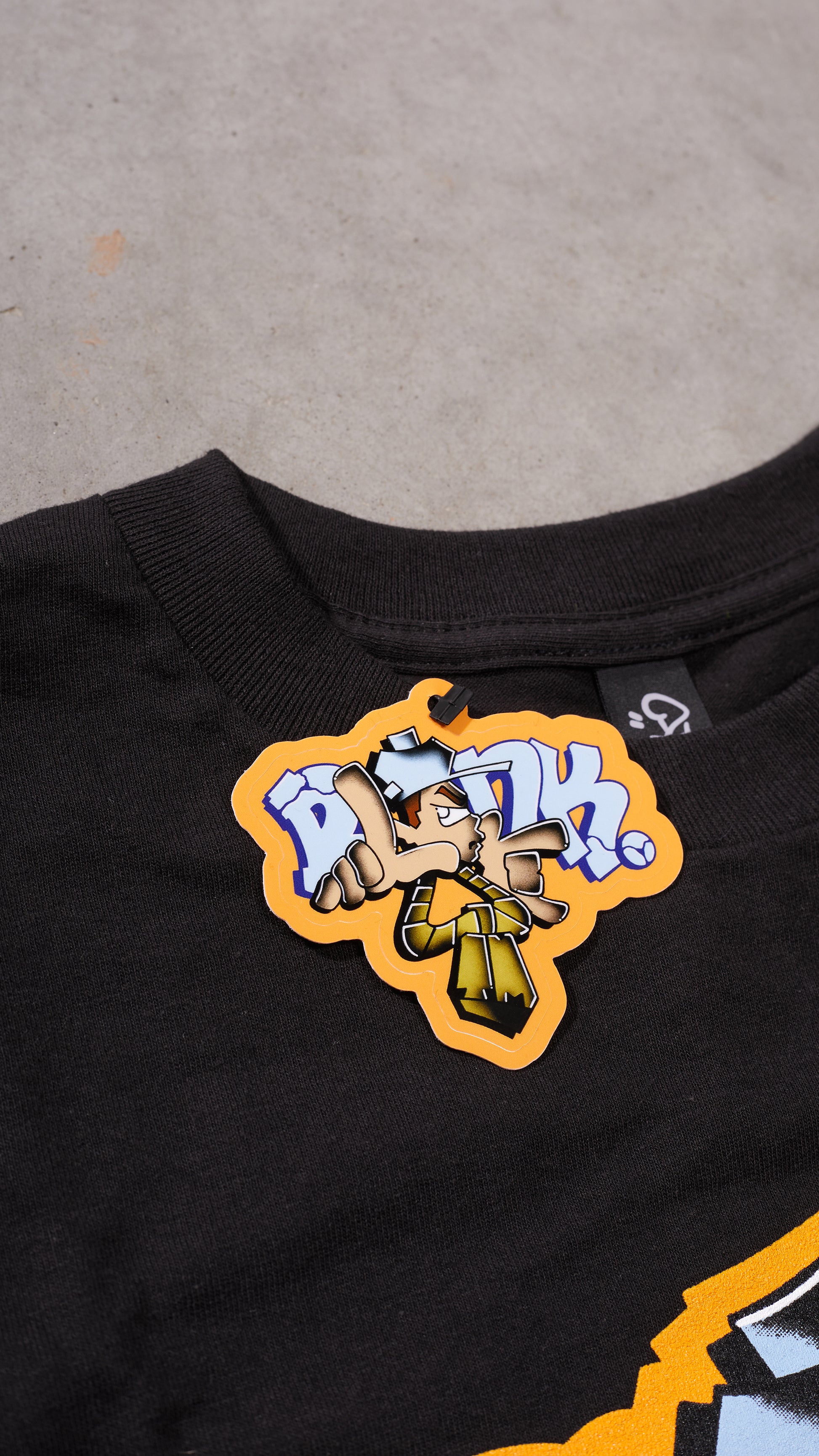 SMEL graphic t-shirt black featuring original artwork by Blank TM