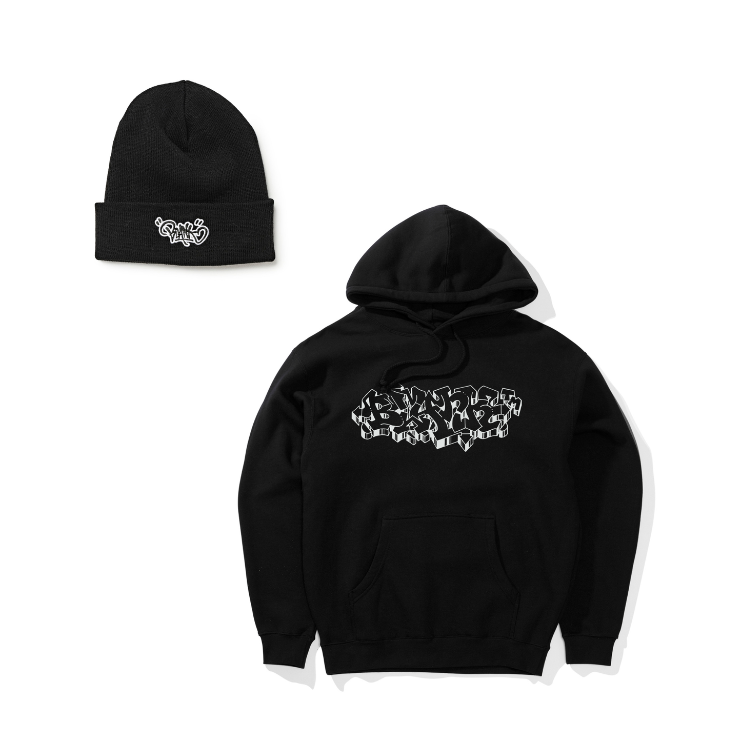 ULCER HOOD X BEANIE - BLACK