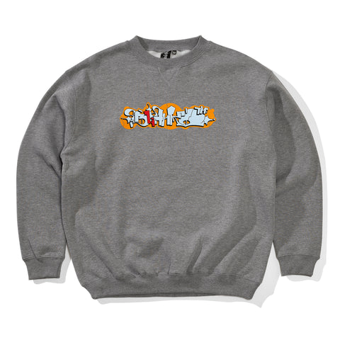 Pubes Crew sweat heather grey