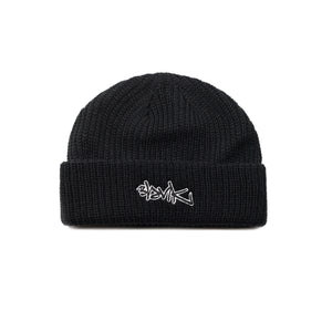 TAG Beanie Cable knit Black