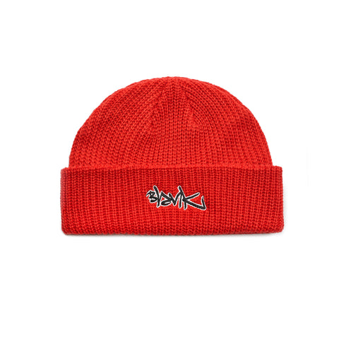 TAG Beanie Cable knit Red