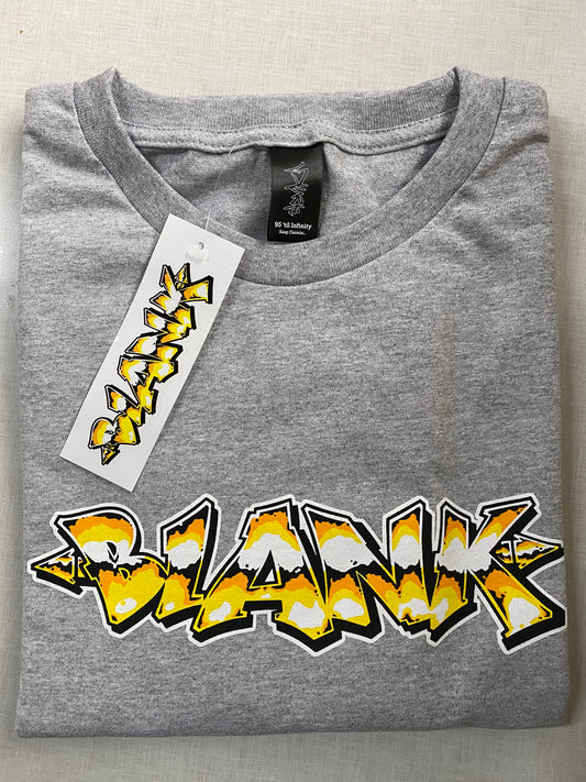Goldie heather grey graphic tee featuring in-house artwork by Blank TM